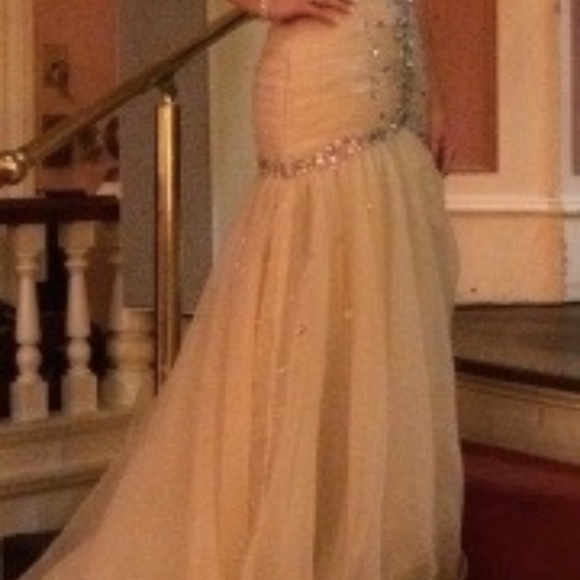 Champagne/Gold/Cream Mermaid Prom/Formal Dress - Picture 5 of 7